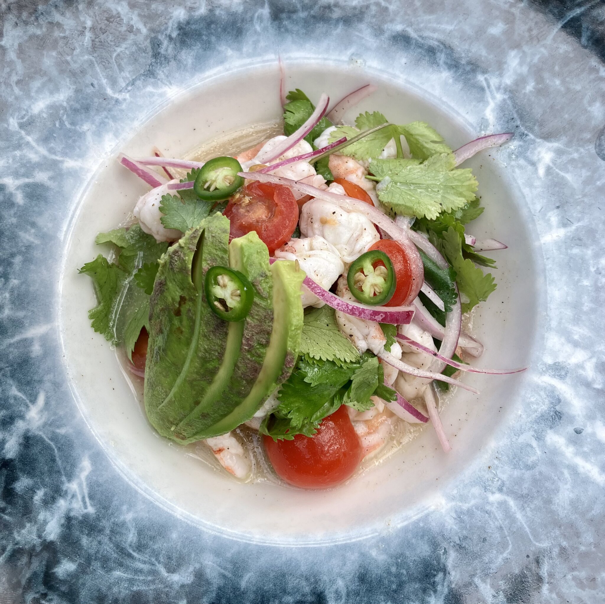 Ceviche at a Tulum restaurant